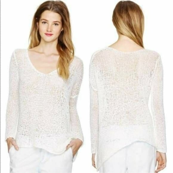 Aritzia Sweaters - Aritzia Talula Avenue Sweater Loose Knit Asymmetrical Hem Yellow Size Small